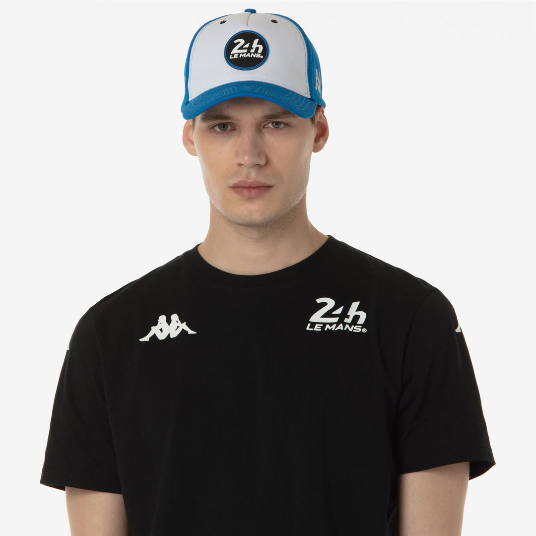 Casquette bleue unisexe de course automobile avec fermeture à pression réglable main