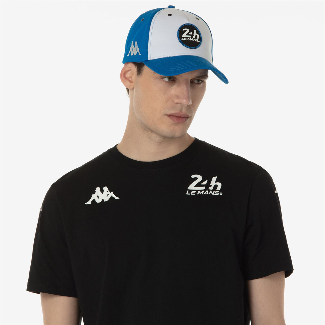 Casquette bleue unisexe de course automobile avec fermeture à pression réglable main
