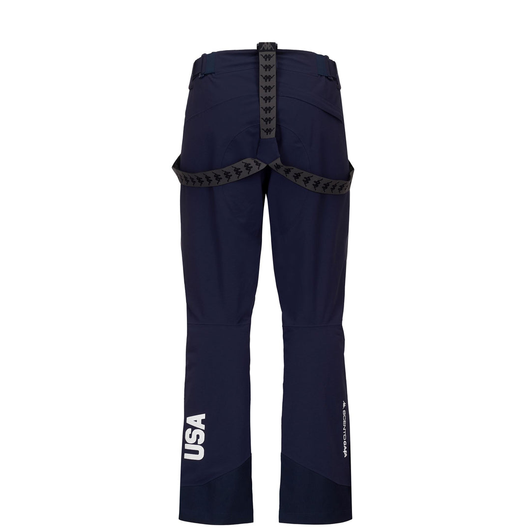 Blue Unisex Ski Trousers with Waterproof Protection and Padding main