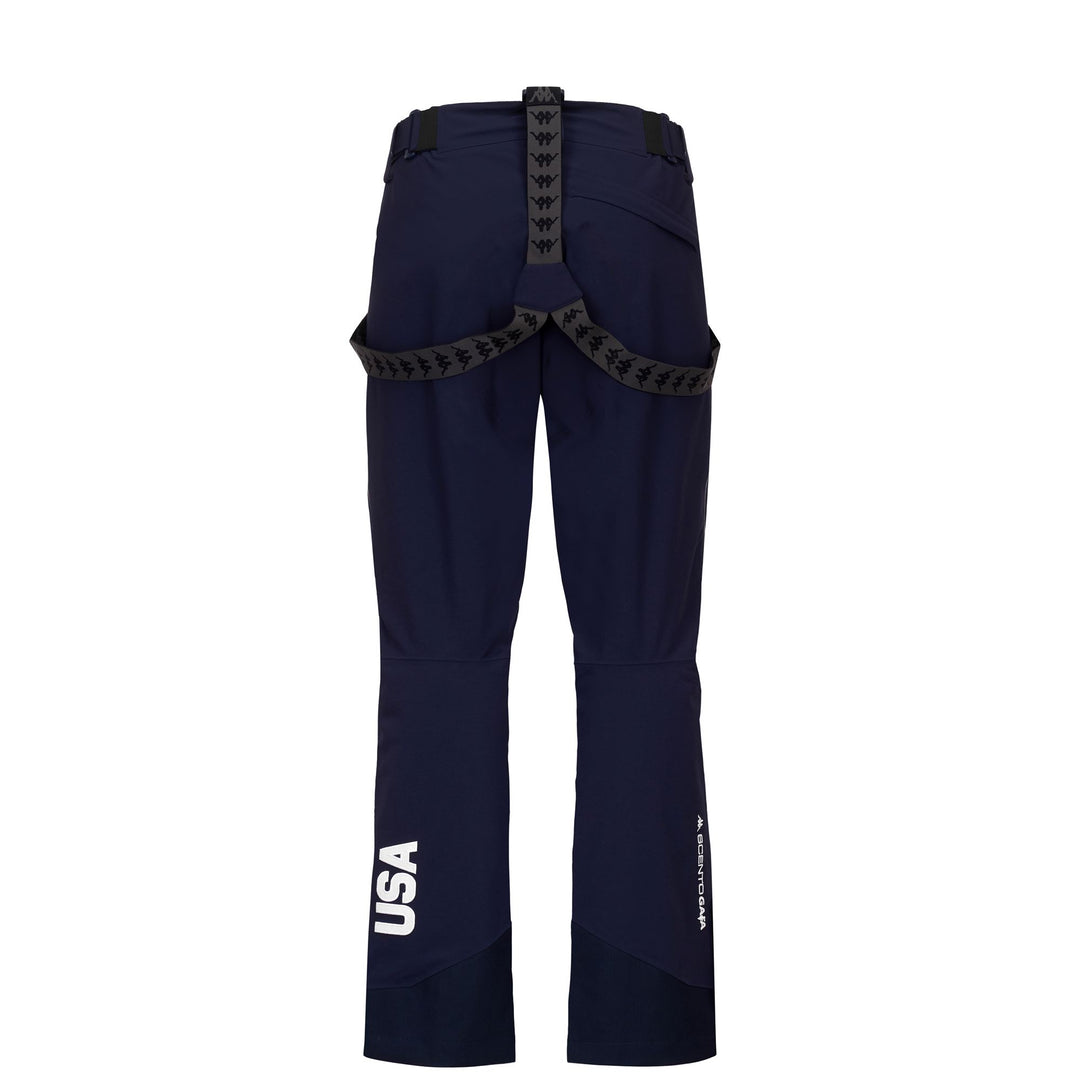 Blue Unisex Ski Slim Fit Padded Trousers with Waterproof Protection main