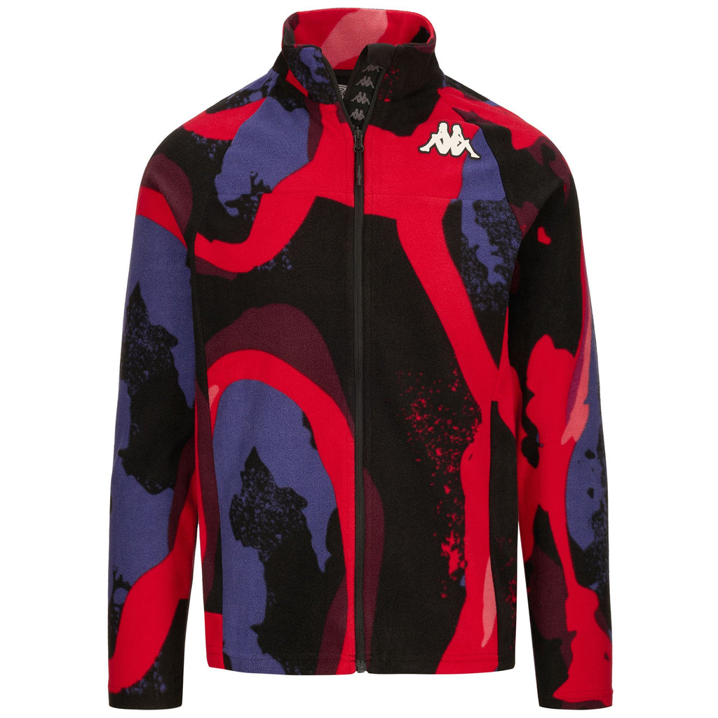 Fleece Unisex 8CENTO 818FZG Jacket RED HIBISCUS - BLUE SPECTRUM