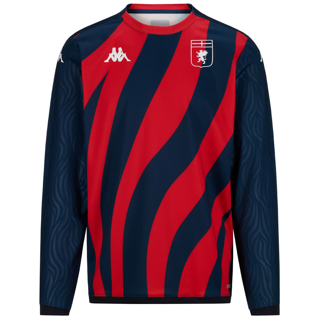 Felpa da Allenamento Calcio Uomo Rossa Blu con Protezione Hydro-Way 01