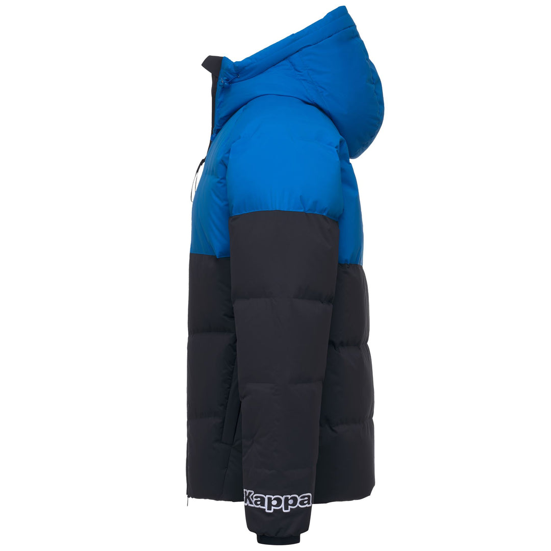 Doudoune de ski imperméable bleue unisexe coupe classique main