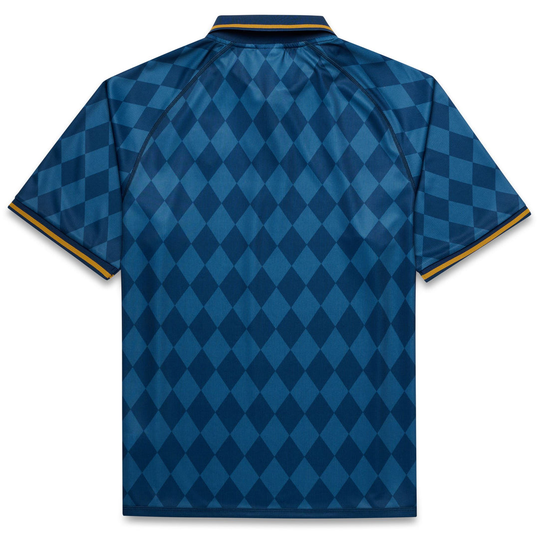 Polo de sport bleu pour homme, coupe confortable main