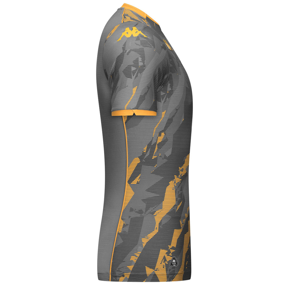 KOMBAT PRO 2026 AWAY AM - Active Jerseys - Shirt - Uomo - GREY CHARCOAL-YELLOW SAFFRON-SPONSOR main