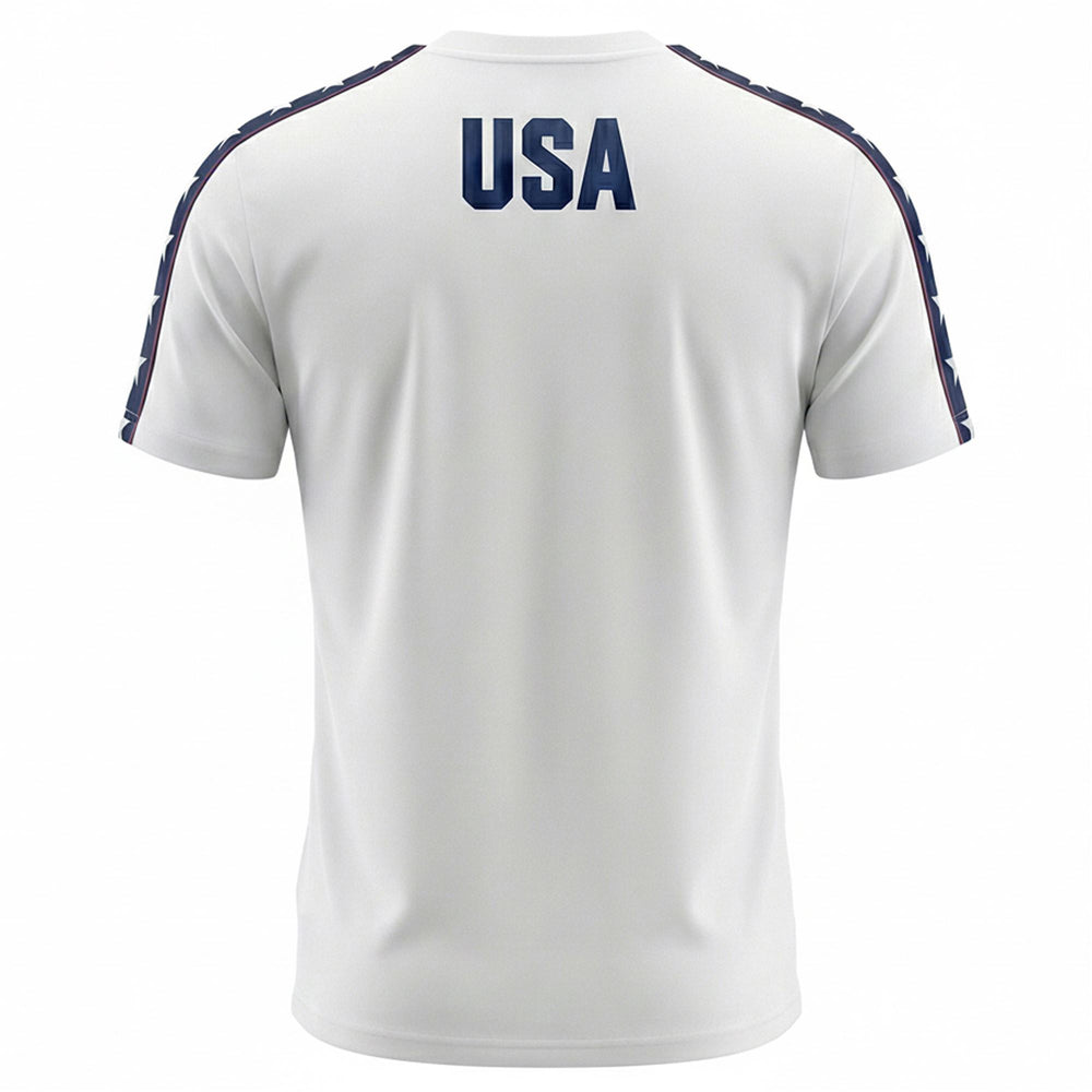 T-shirt de ski blanc pour homme, coupe ajustée, en jersey. 02