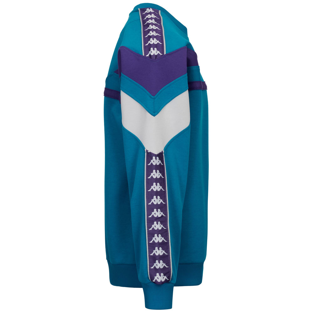 Pull polaire ACF Fiorentina pour homme, coupe oversize bleue 02