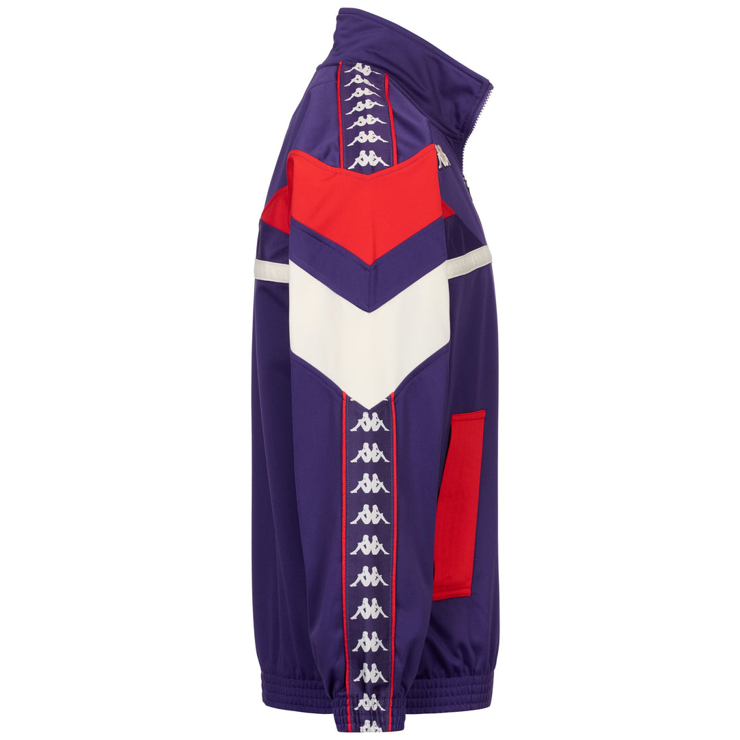 Chaqueta polar extragrande para hombre violeta con bordado 3D main