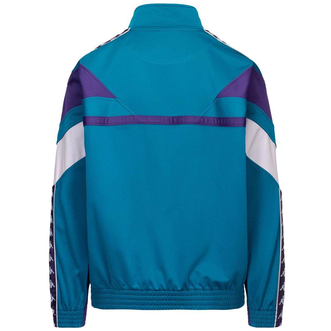 Turquoise green Men's Oversize Fleece Jacket with Team Patch main