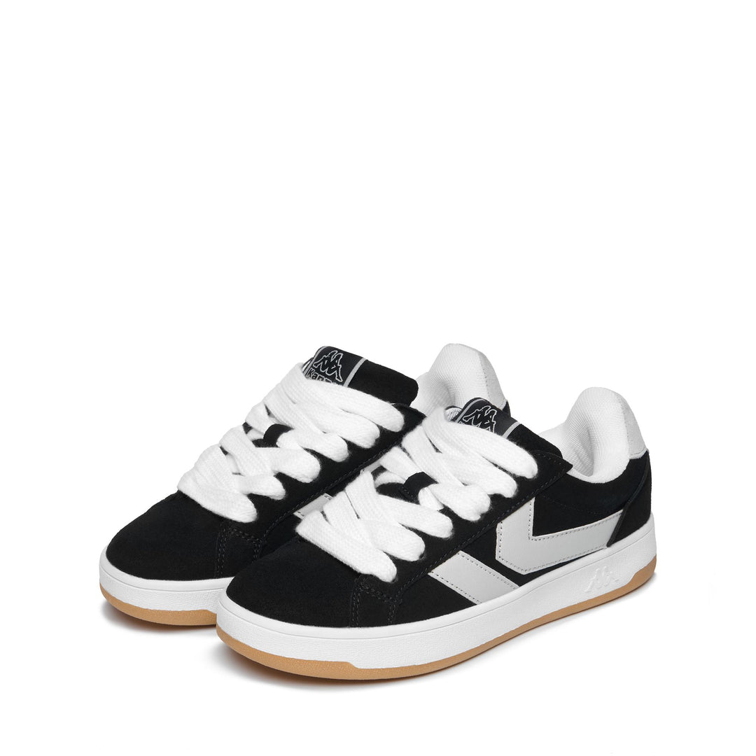 Black and White Unisex Low Cut Sneakers with Memory Foam Insole 01