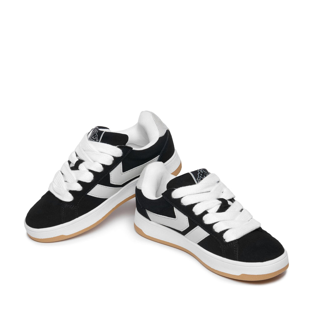 Black and White Unisex Low Cut Sneakers with Memory Foam Insole main