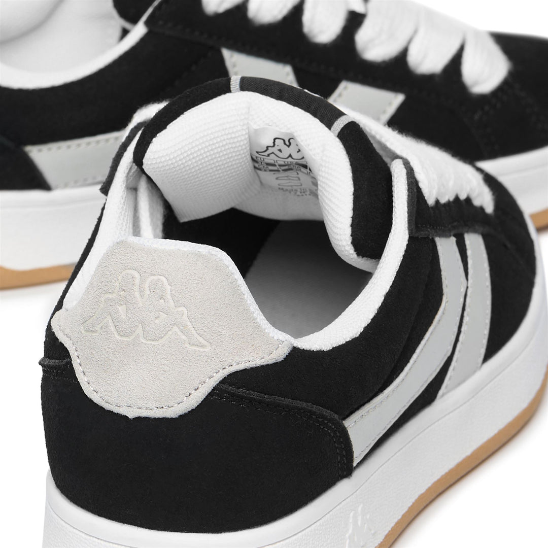 Black and White Unisex Low Cut Sneakers with Memory Foam Insole main