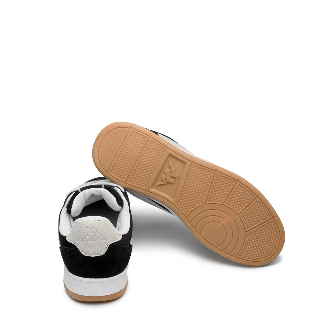 Black Unisex Rubber Outsole Walking Low Cut Sneakers main