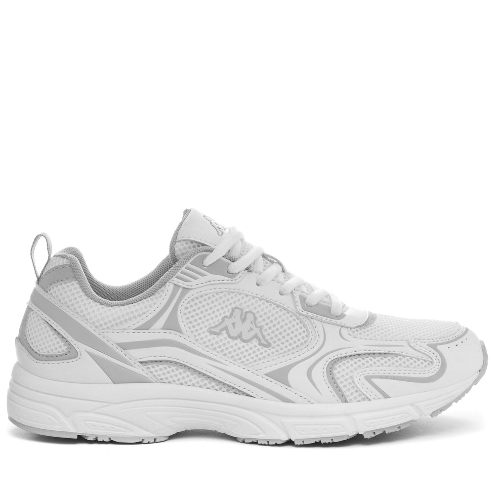 Zapatillas unisex de corte bajo en blanco y gris con plantillas de espuma viscoelástica 02