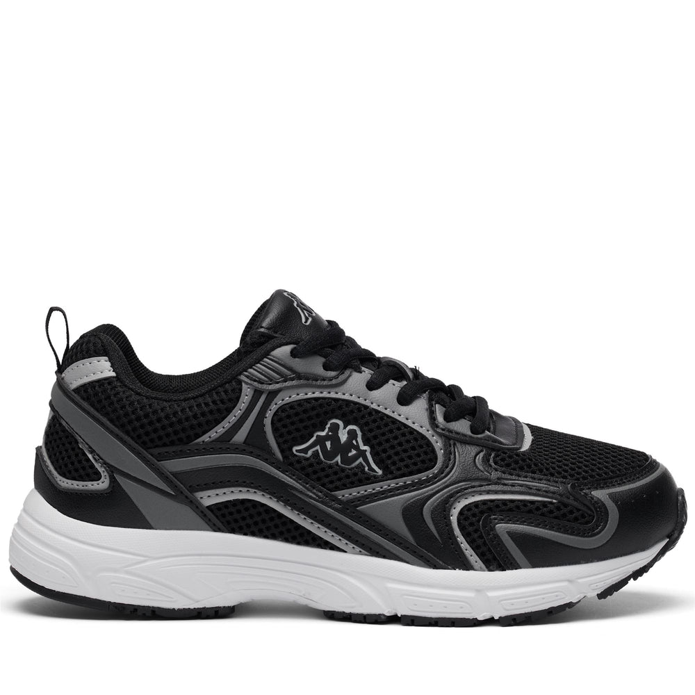 Zapatillas unisex de corte bajo negras y grises con plantillas de memory foam 02