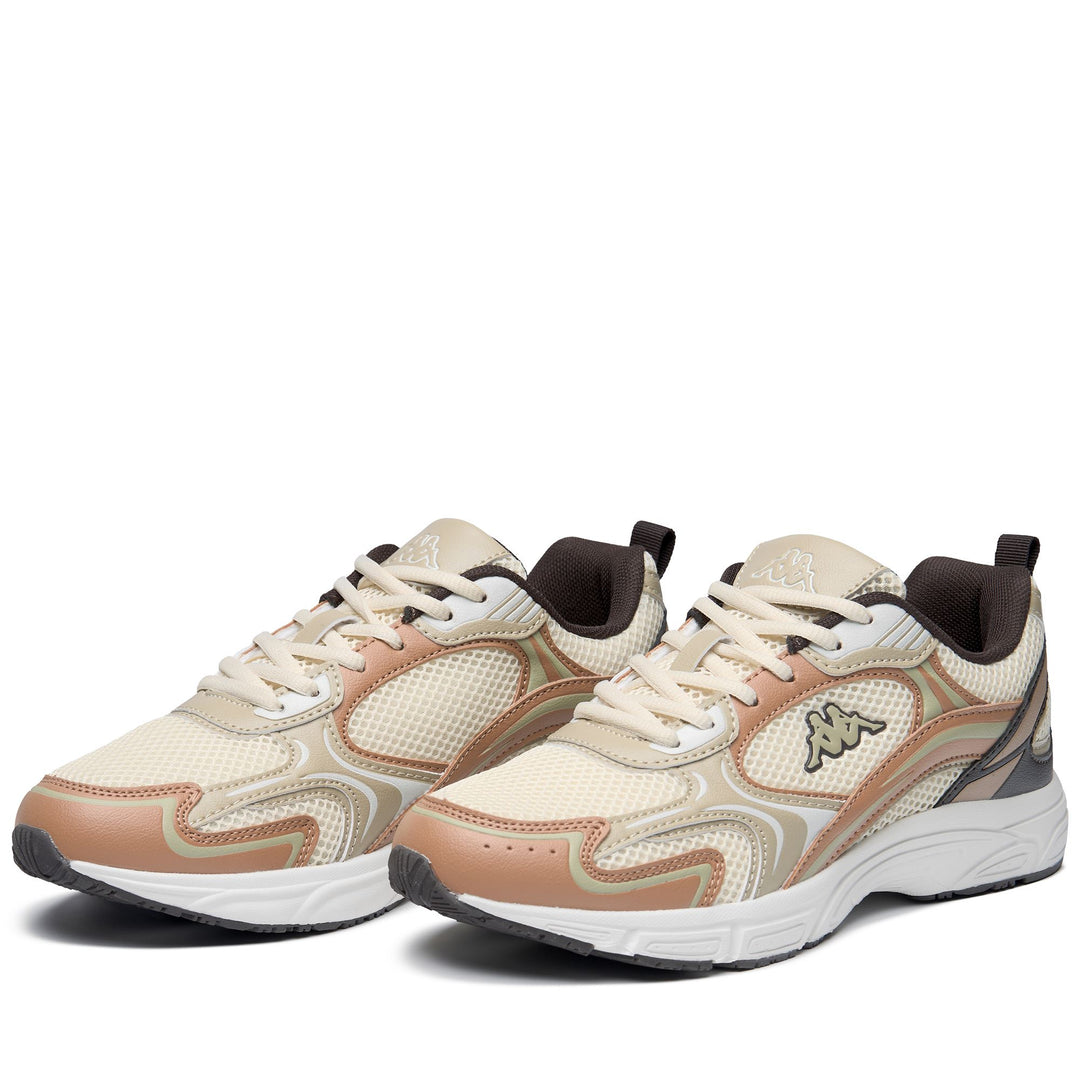 LOGO  MYGIDO - Sneakers - Low Cut - Unisex - WHITE TOFU-BEIGE TAWNY 01