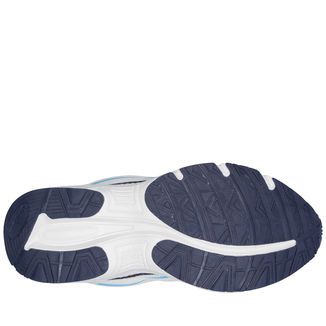 Baskets basses blanches unisexes avec semelle intérieure à mémoire de forme main