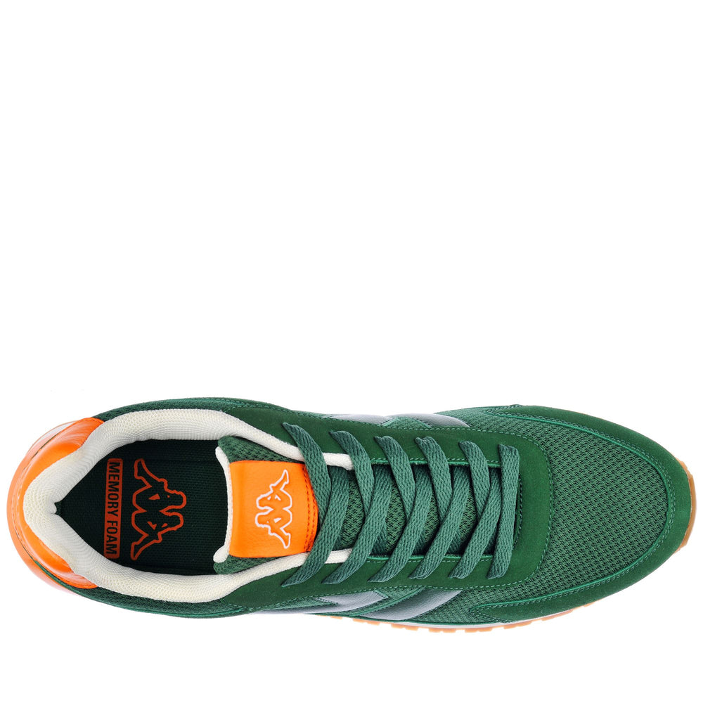 Green unisex low cut sneakers with memory foam insock 02