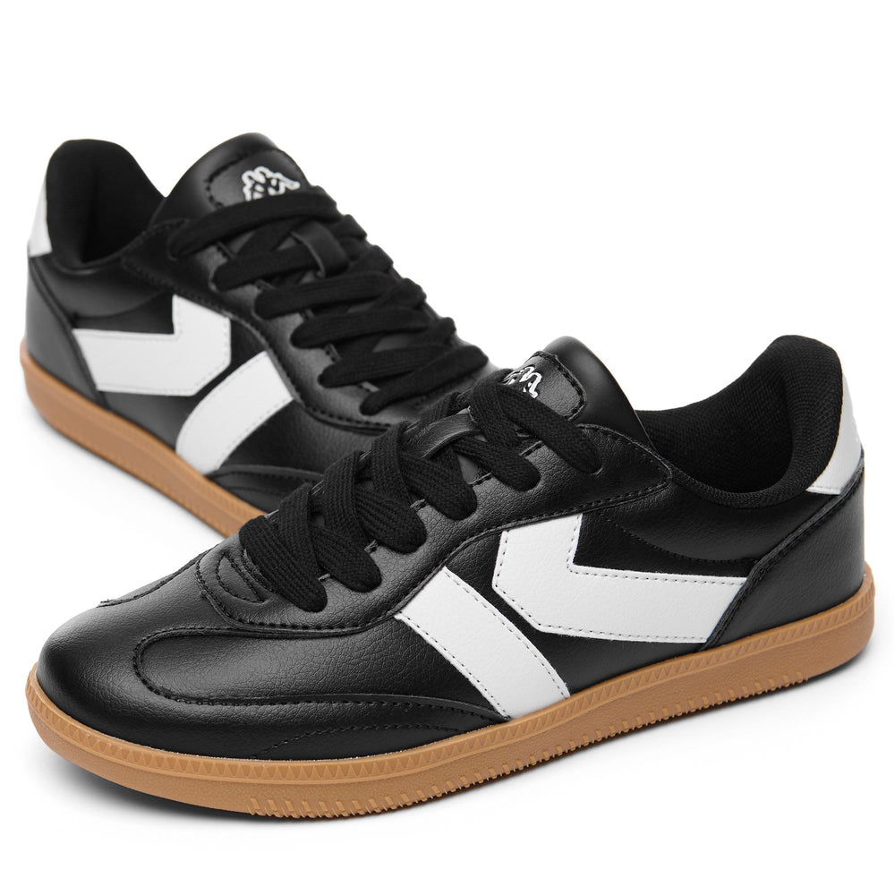 Black and White Unisex Low Cut Sneakers with Memory Foam 02