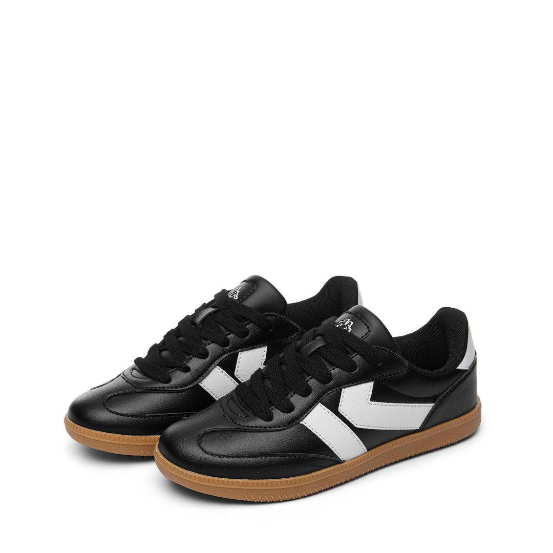 Black and White Unisex Low Cut Sneakers with Memory Foam 01