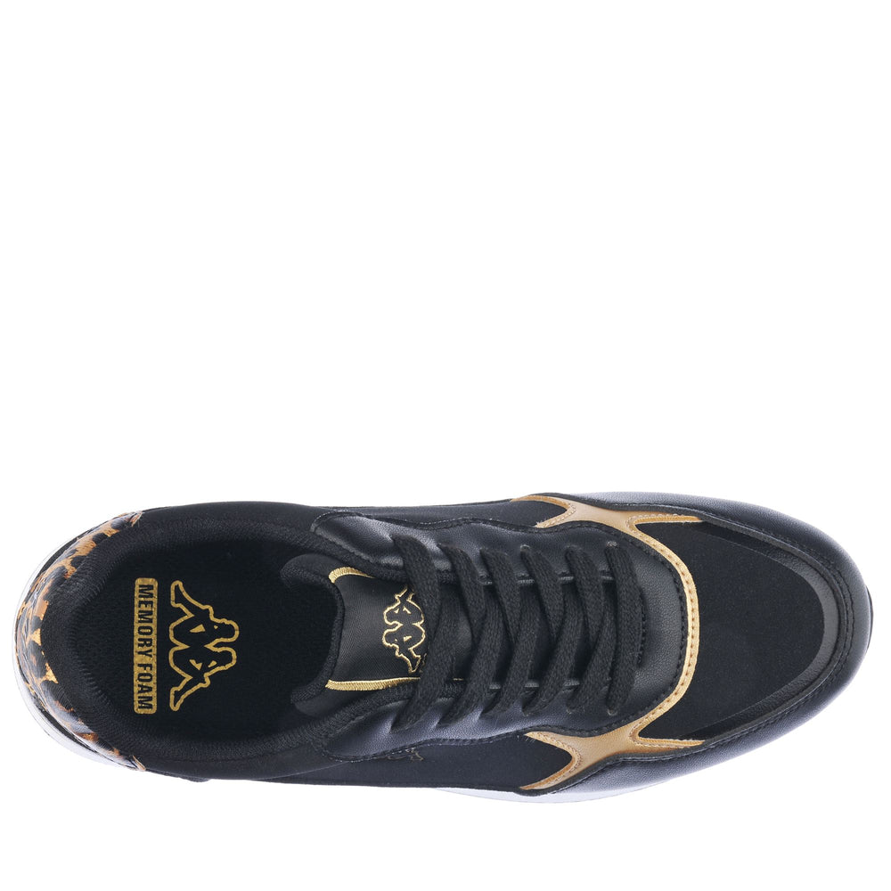 Zapatillas bajas negras y amarillas para mujer con espuma viscoelástica 02