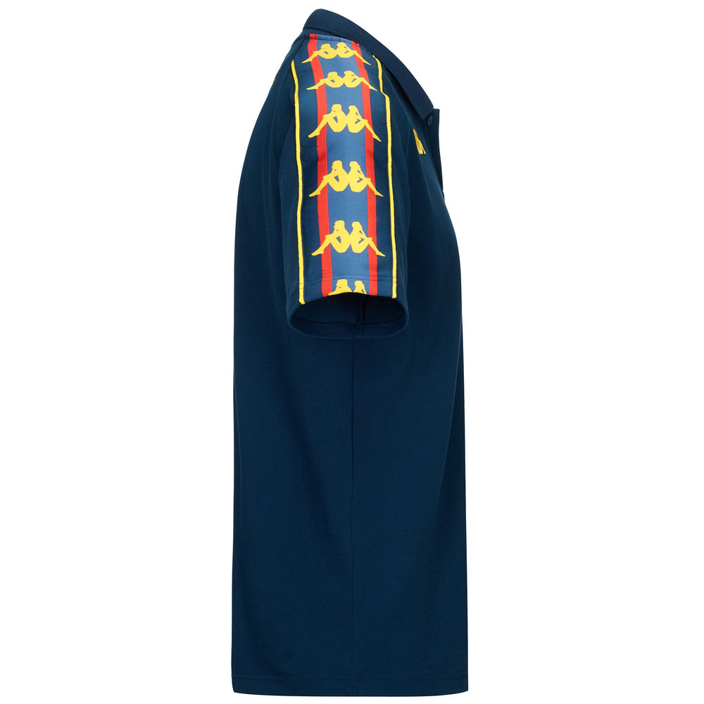 Blue Men's Genoa Football Polo Shirt in Regular Fit 02