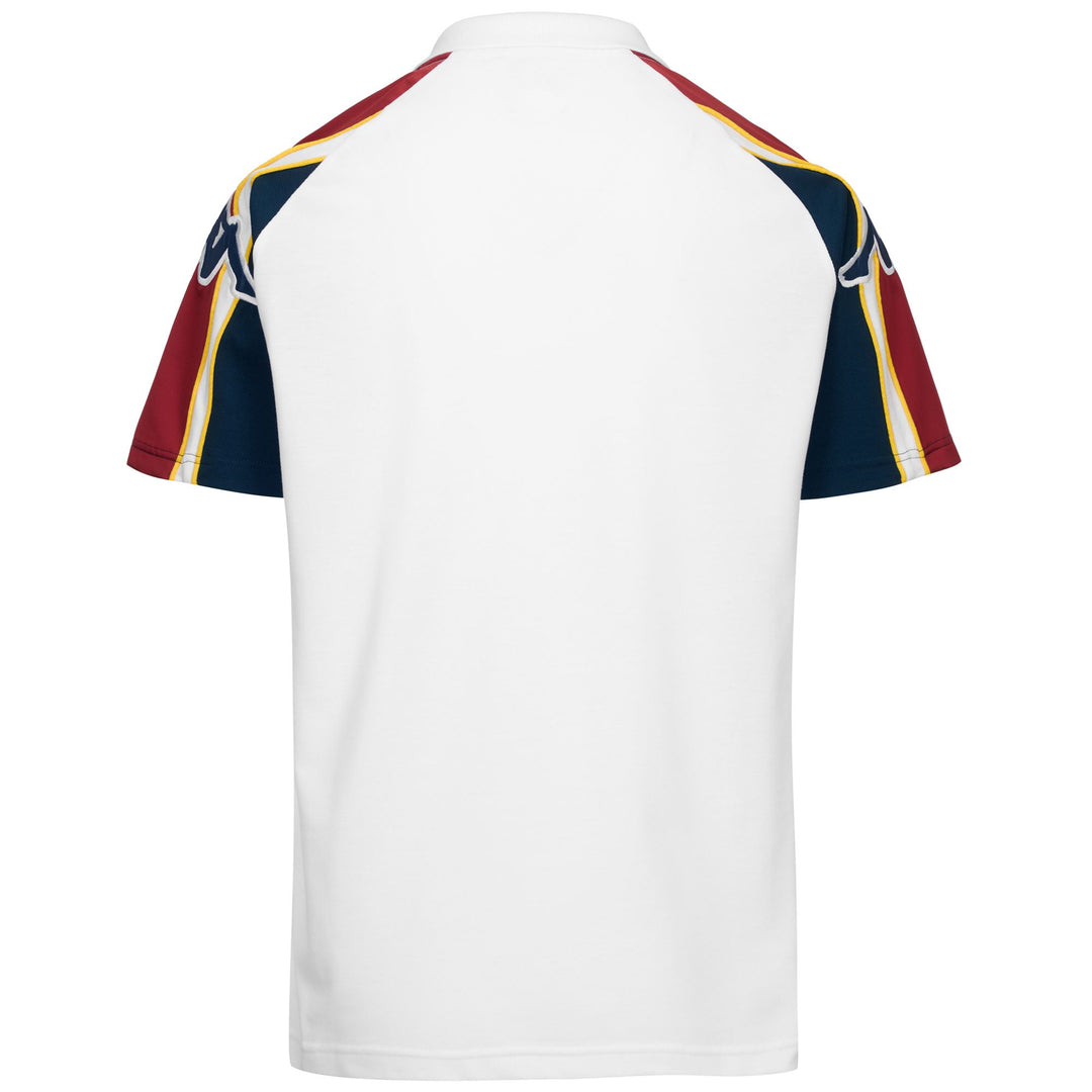 White and blue Men's Regular Fit Polo Shirt with Team Logo main