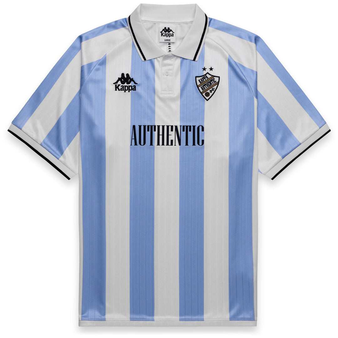 Polo deportivo blanco de corte cómodo para hombre en tejido jacquard 01