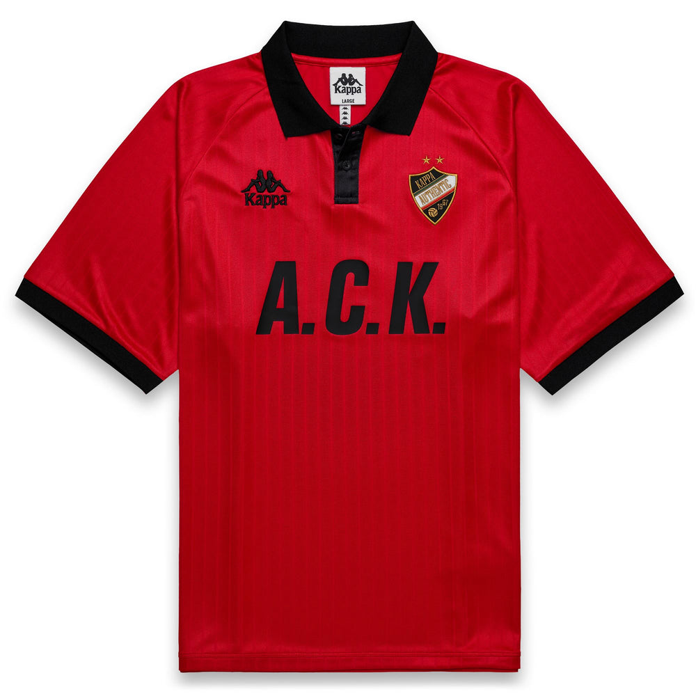 Polo rojo de corte cómodo para hombre, confeccionado en tejido jacquard. 02