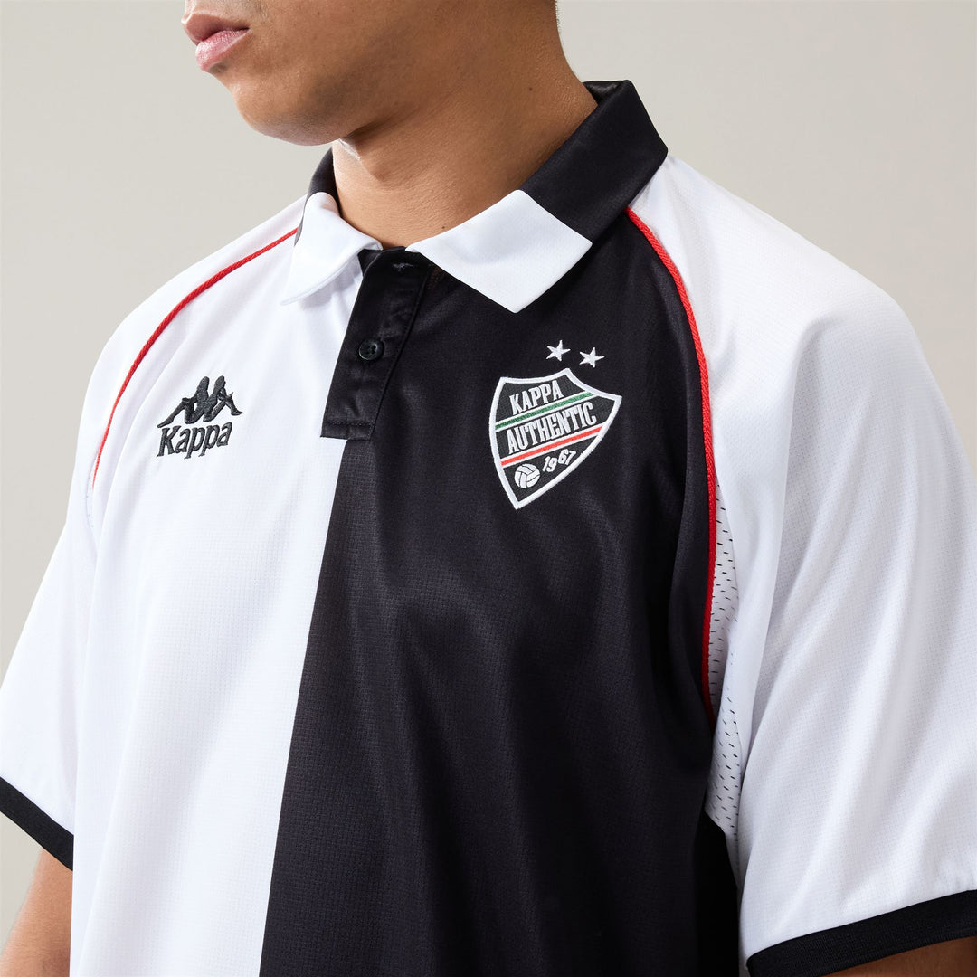 White Men's Sportswear Polo Shirt with Comfort Fit and Mesh Inserts 01