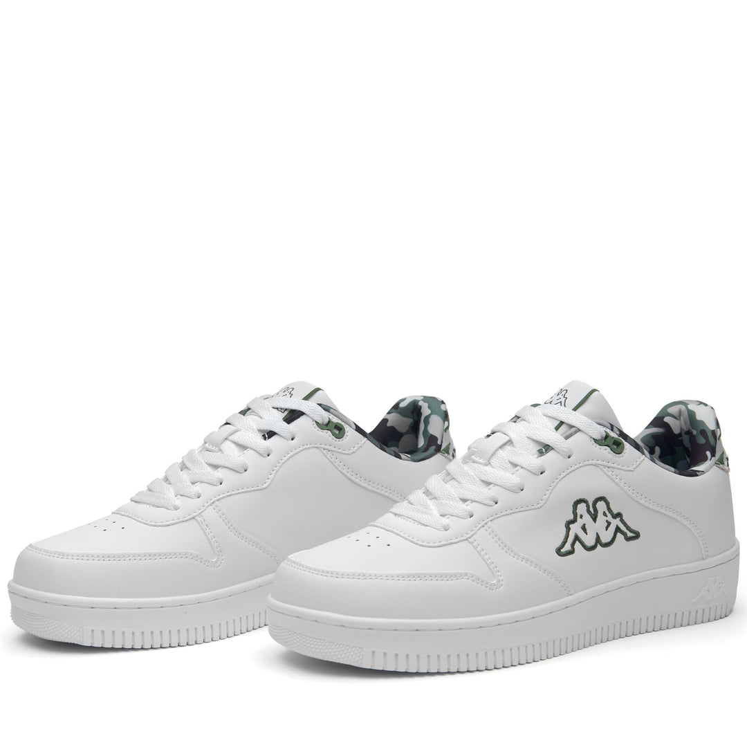 Zapatillas bajas unisex grises y verdes con parte superior sintética 01