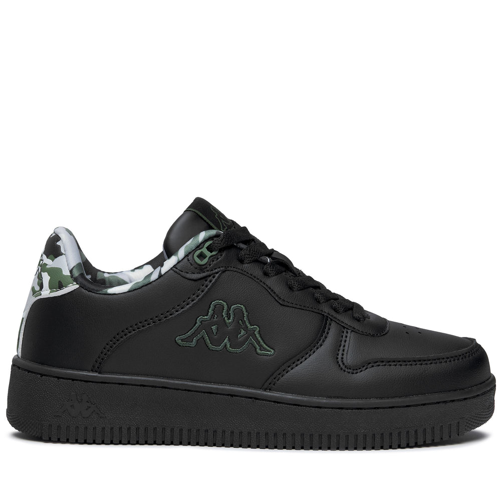 Baskets basses unisexes en synthétique noir et vert Parsley 02