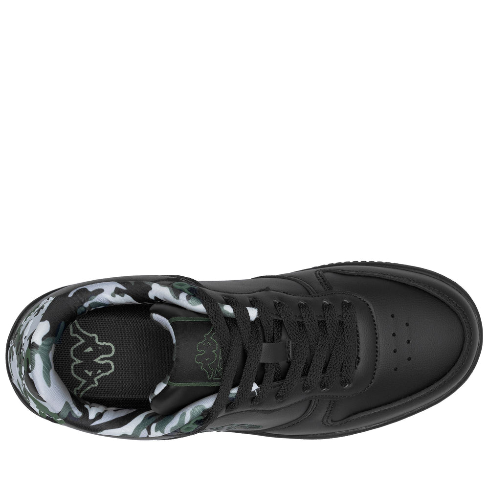 Zapatillas deportivas unisex de corte bajo, sintéticas, con estampado de perejil negro y verde. 02