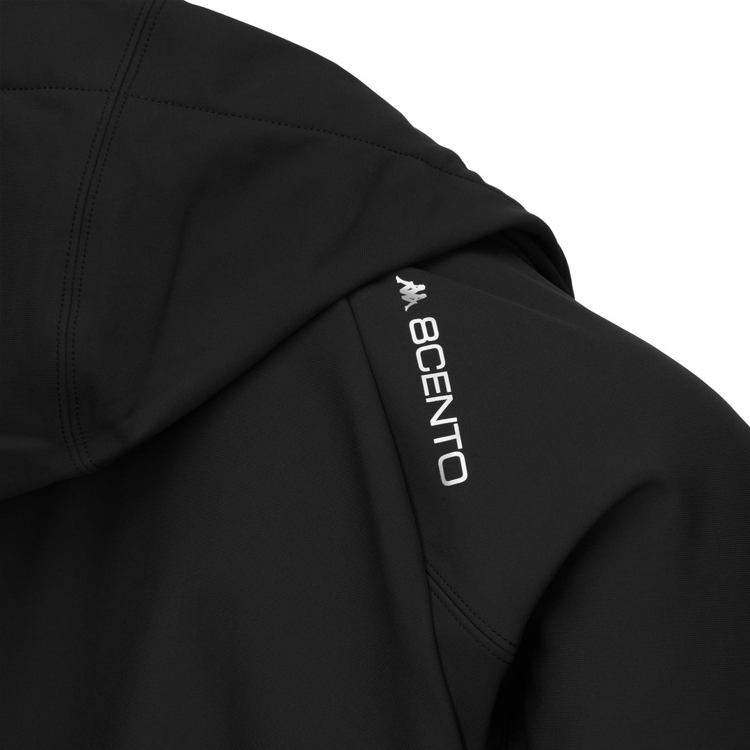 Veste de ski softshell imperméable pour homme, coupe classique, noire main