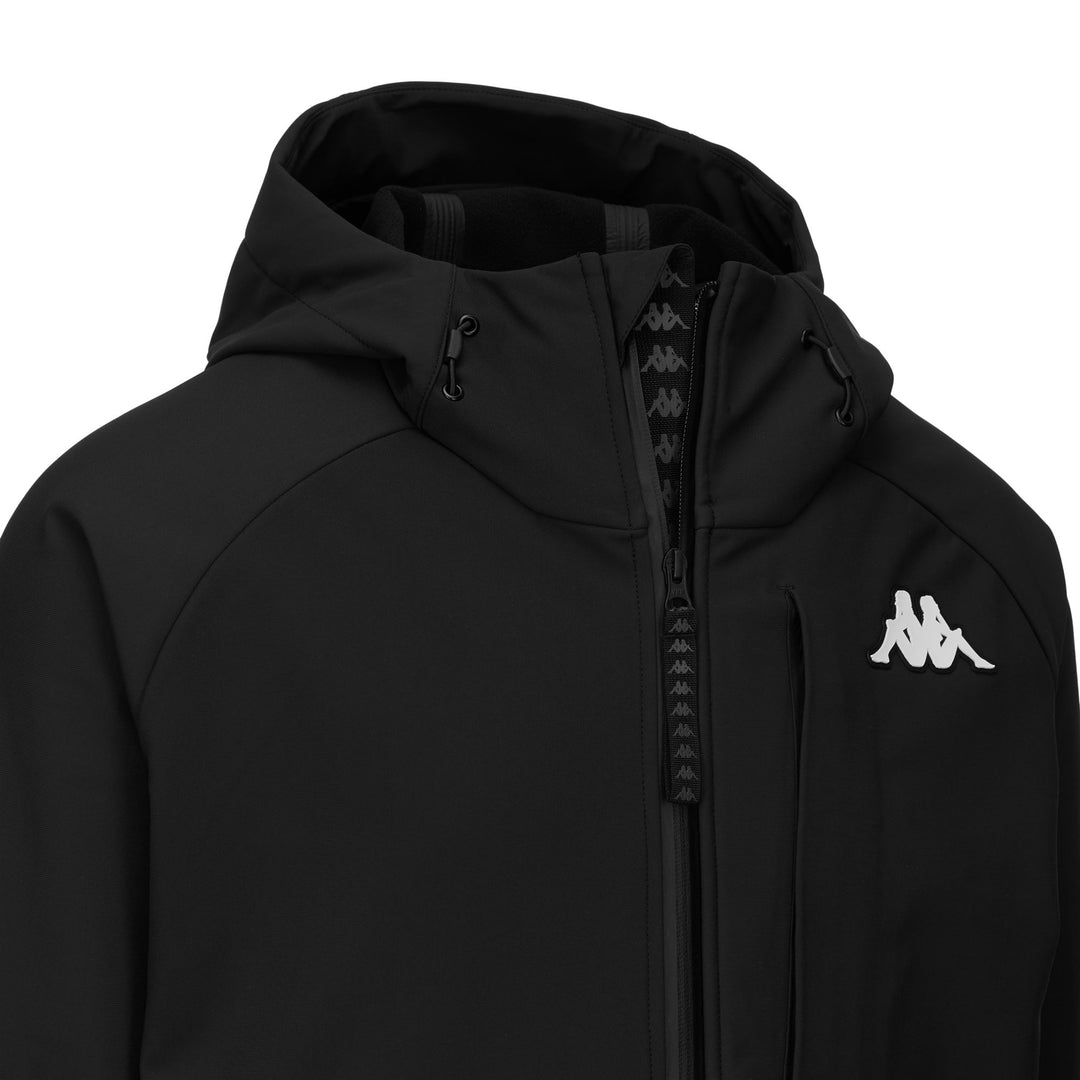 Giacca da sci softshell impermeabile da uomo nera con traspirabilità main