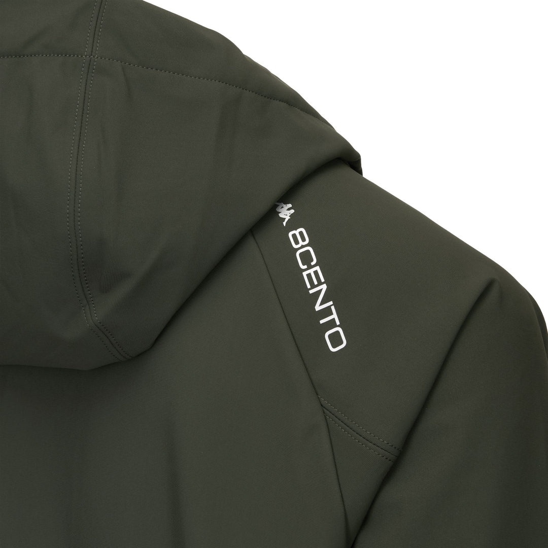 Veste de ski softshell verte pour homme avec protection imperméable main