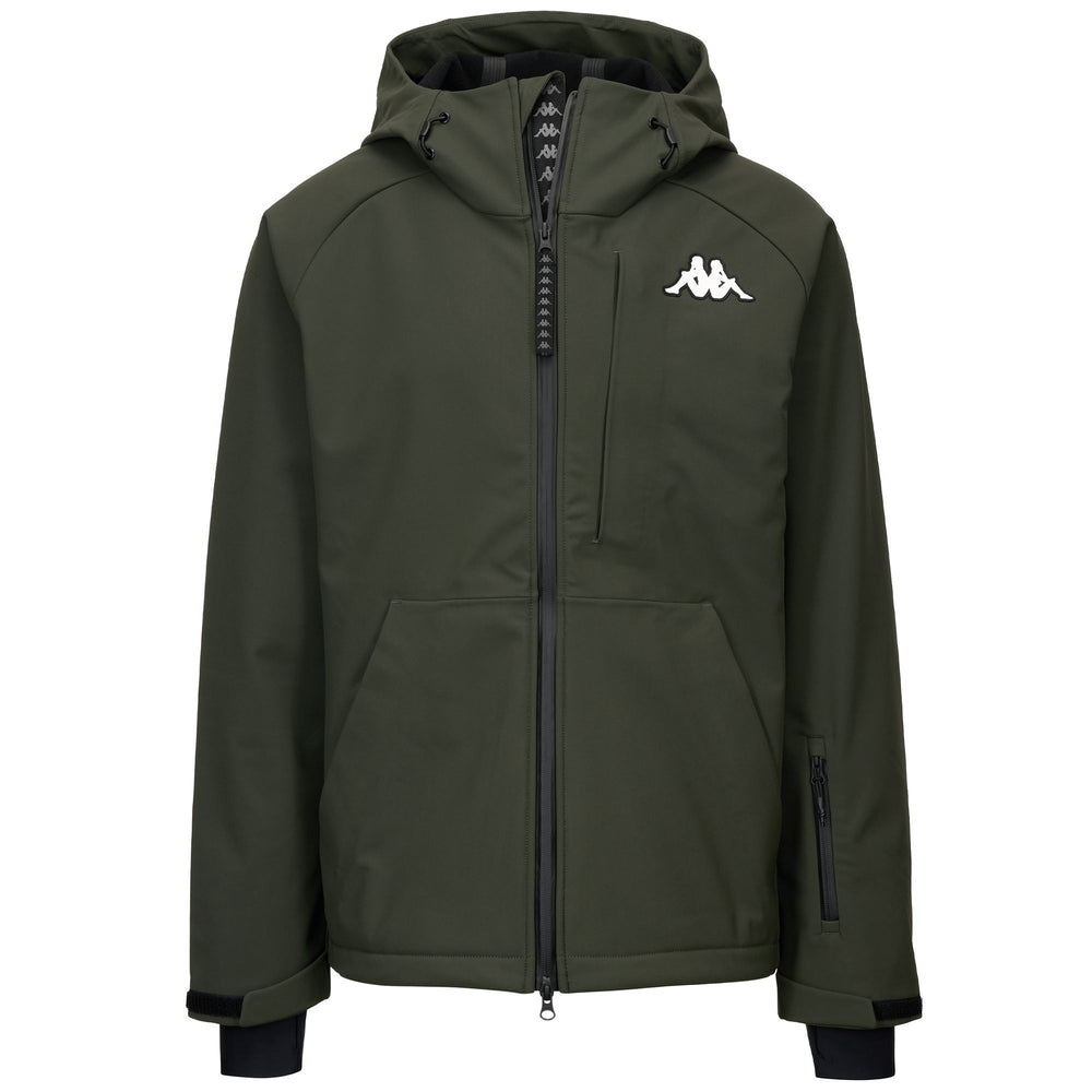Green Men's Softshell Ski Jacket with Waterproof Protection 02