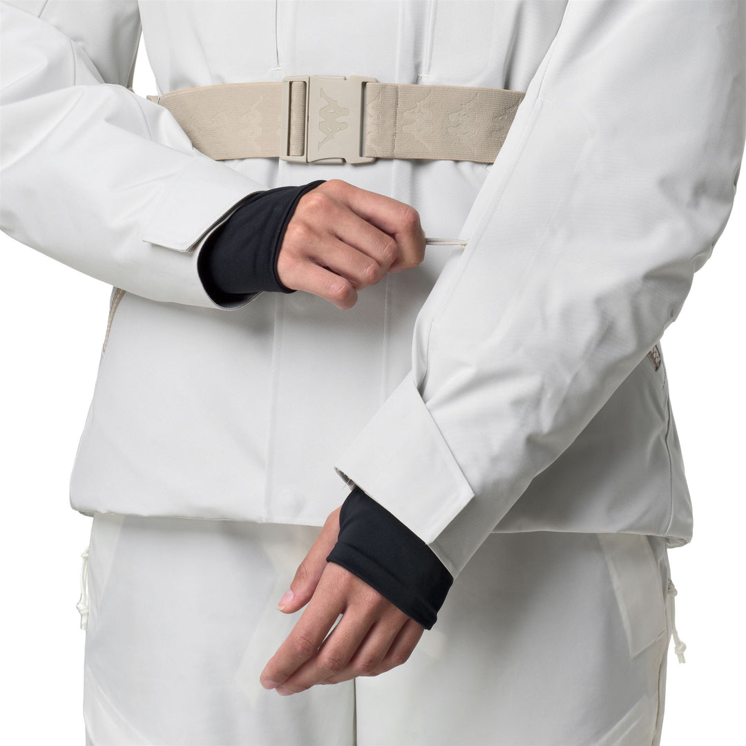 White Women's Slim Fit Ski Jacket with Waterproof Protection main