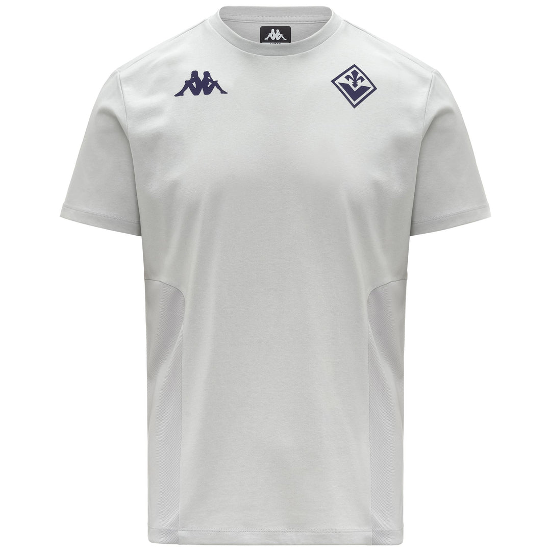 Grey Men's Slim Fit Official Fiorentina T-Shirt with Logo 01