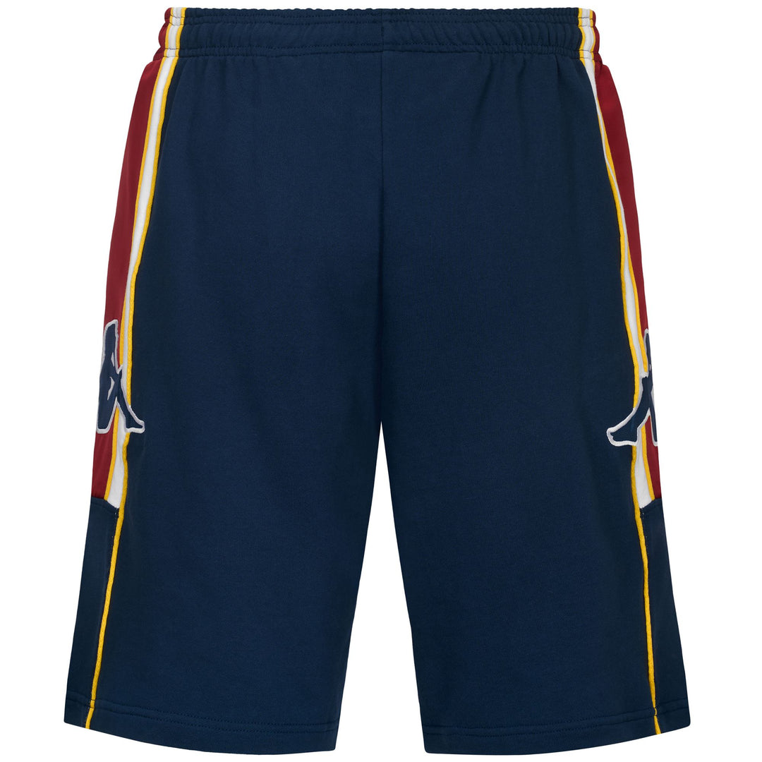Blue men's bermuda sport shorts with elastic waist and pockets main