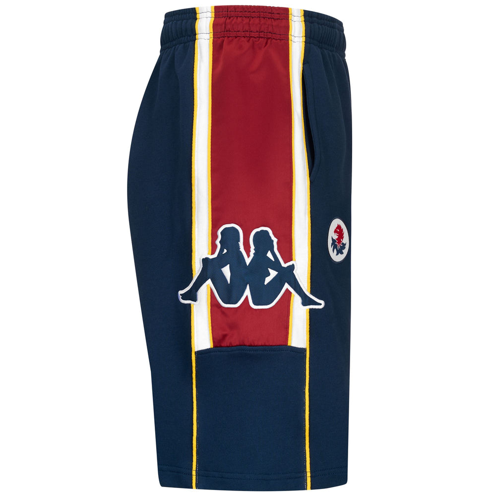 Blue Men's Genoa Football Bermuda Shorts in French Terry Fabric 02