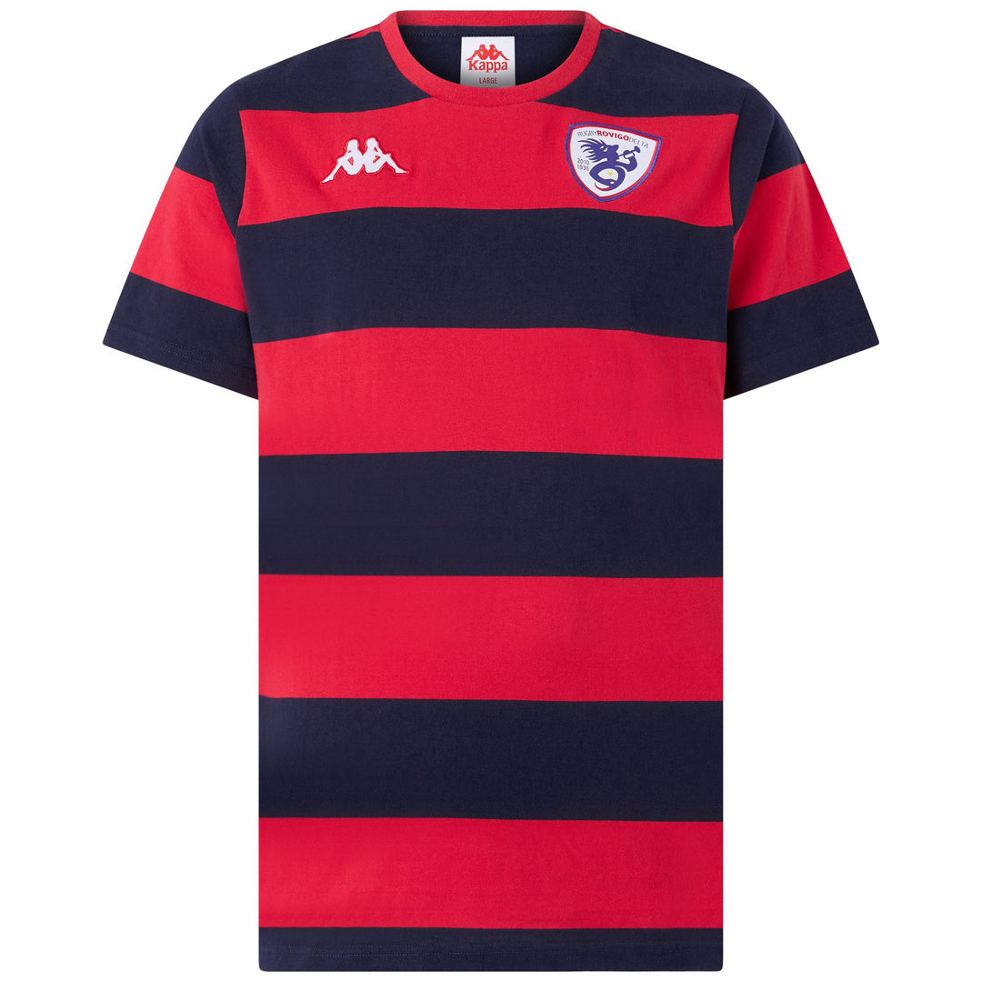 Marine Blue Men's Rugby T-Shirt with Team Logos 01