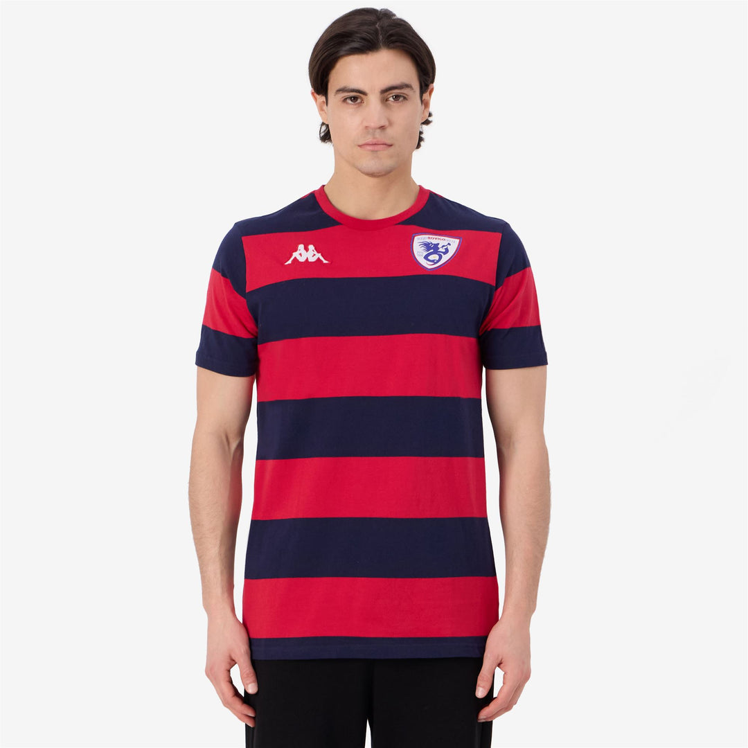 Marine Blue Men's Rugby T-Shirt with Team Logos main