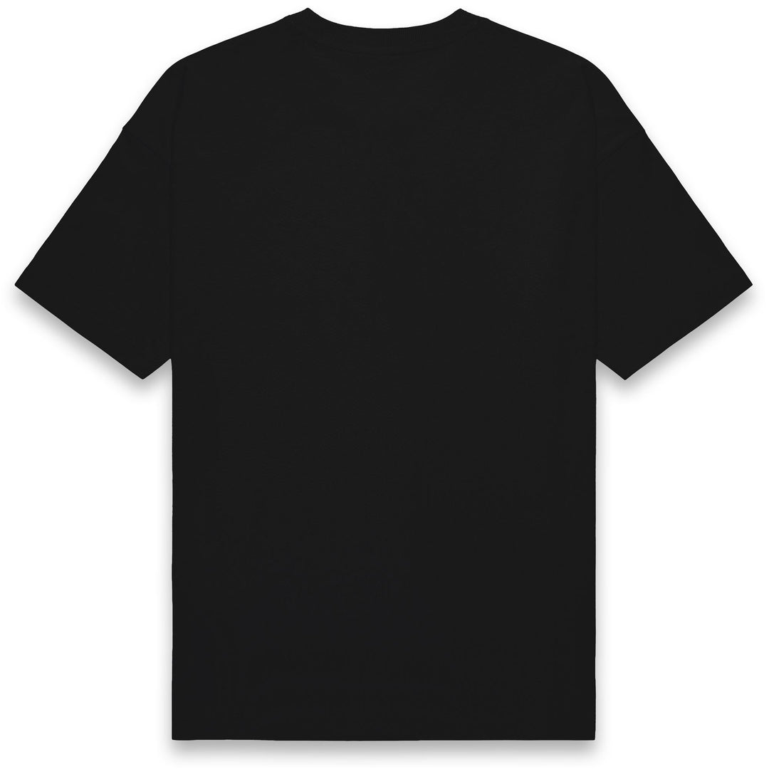 T-shirt sportiva da uomo nera, vestibilità comoda, in cotone biologico. main