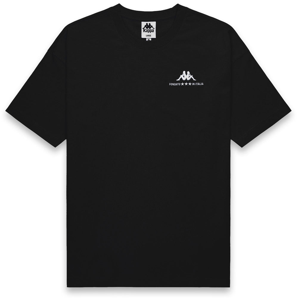 T-shirt sportiva da uomo nera, vestibilità comoda, in cotone biologico. 02