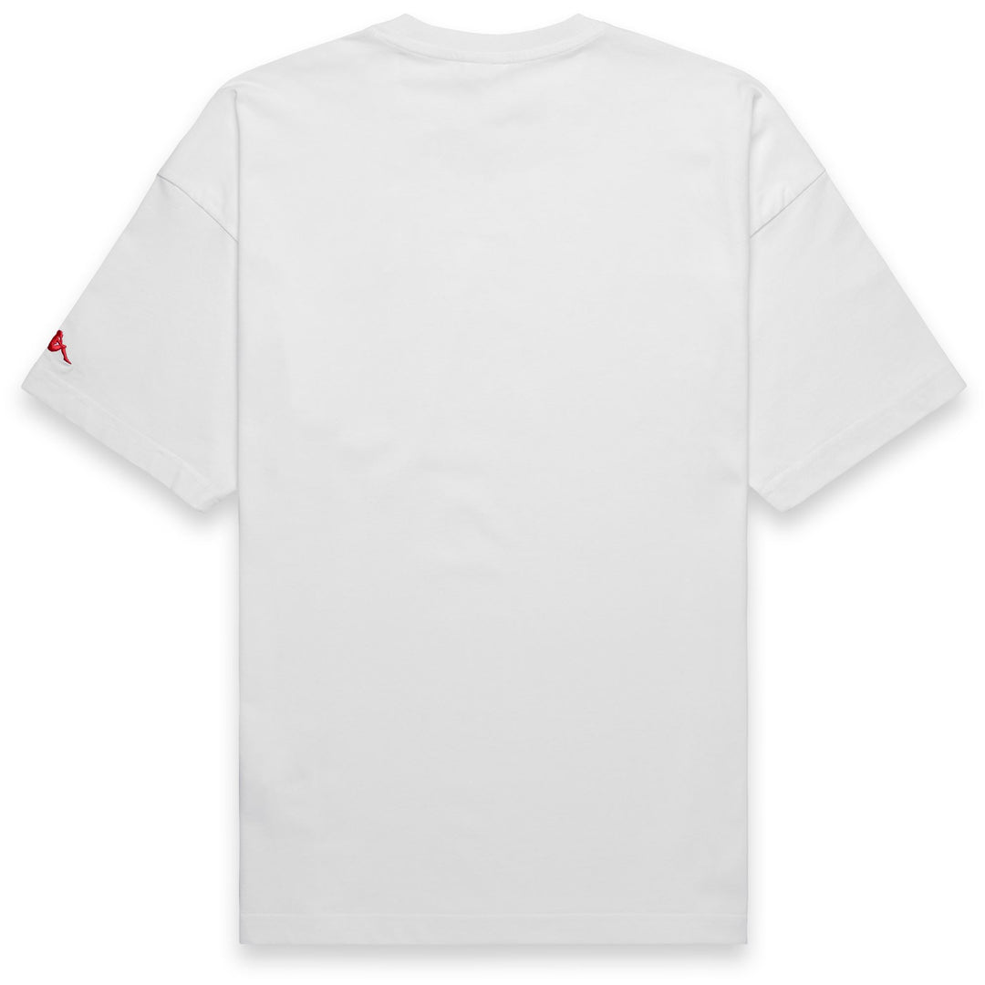 T-shirt de sport blanc pour homme, coupe confortable, en coton biologique main