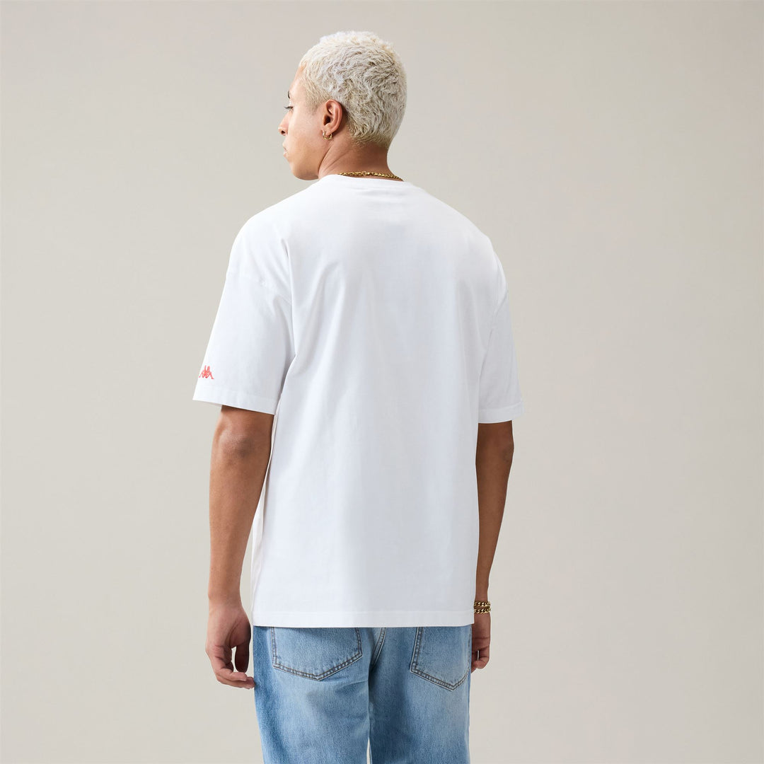 T-shirt sportiva da uomo bianca, vestibilità comoda, in cotone biologico. main