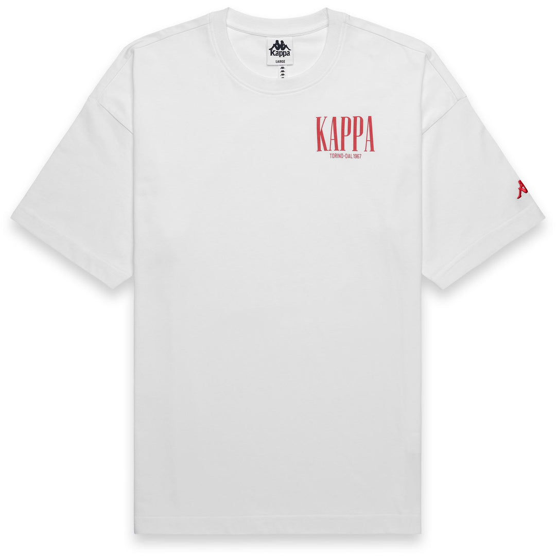 T-shirt sportiva da uomo bianca, vestibilità comoda, in cotone biologico. main