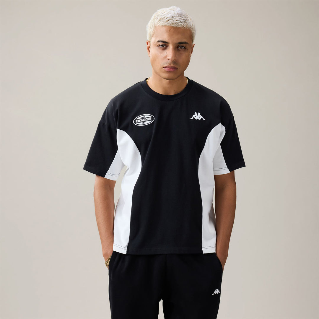 T-shirt sportiva da uomo nera, vestibilità comoda main