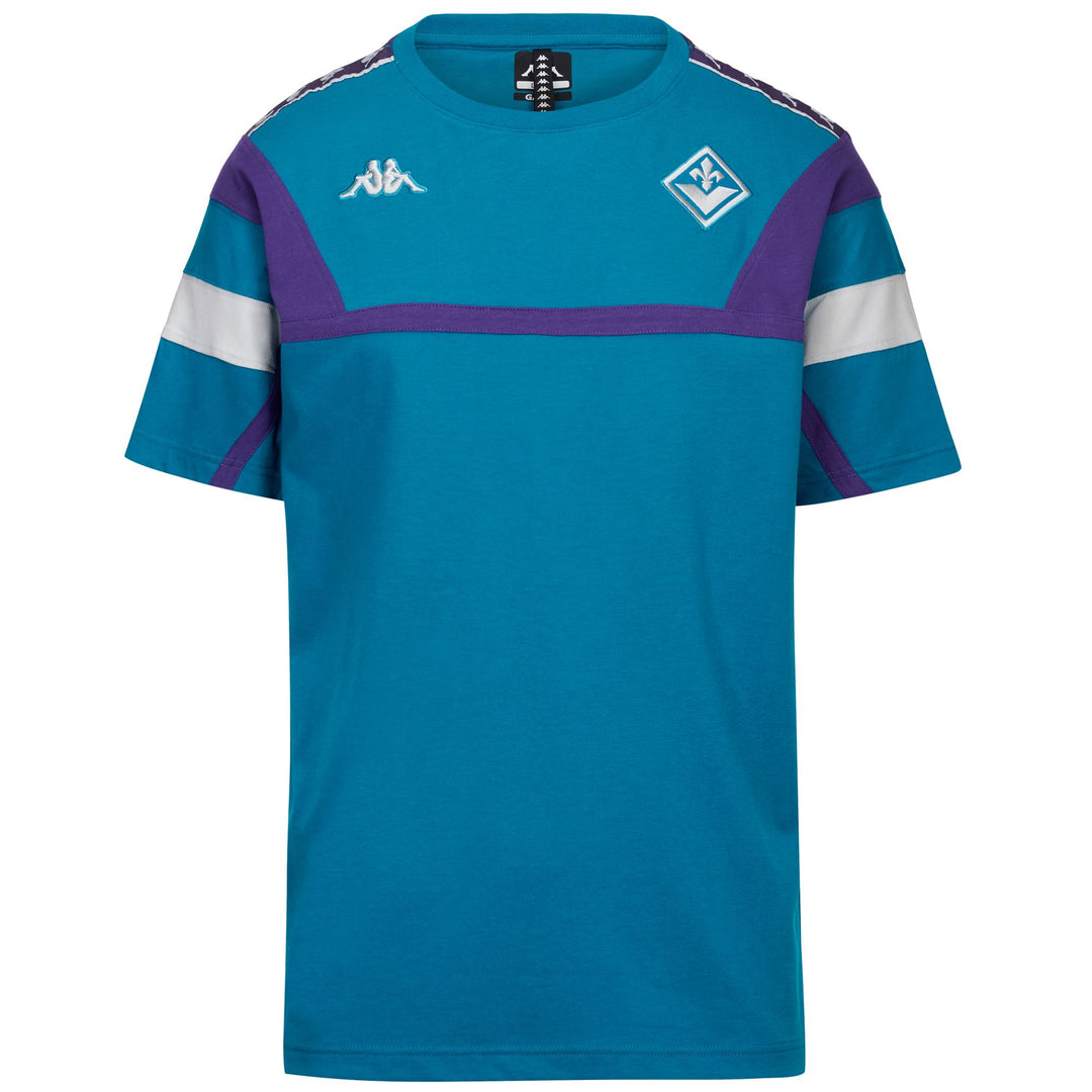 Turquoise grey Men's Fiorentina Logo T-Shirt 01